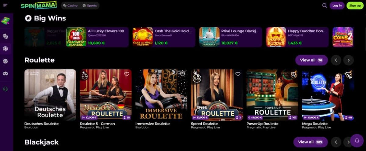 SpinMama Casino: Reseña 2026, Bono de Bienvenida hasta €1.500 y 250 Giros Gratis image 2